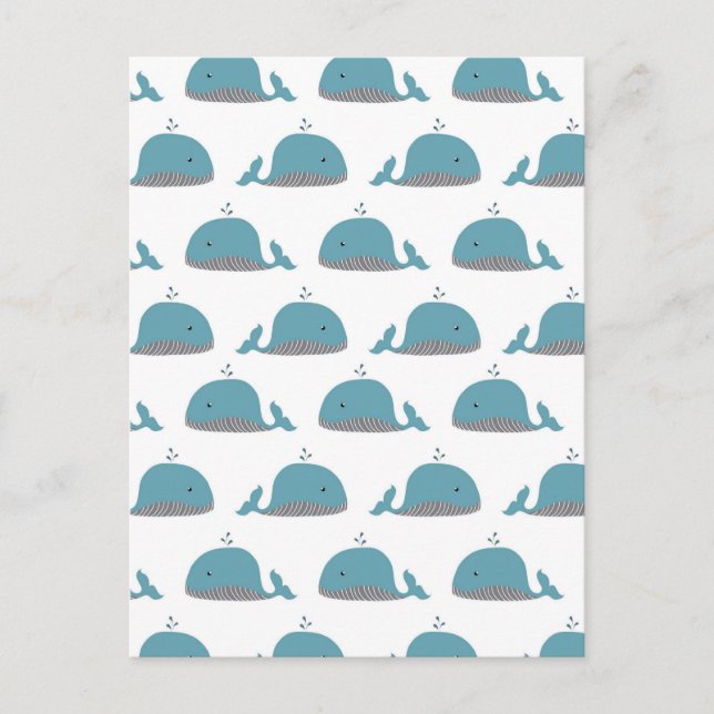 Whale Print Postcard (Front)