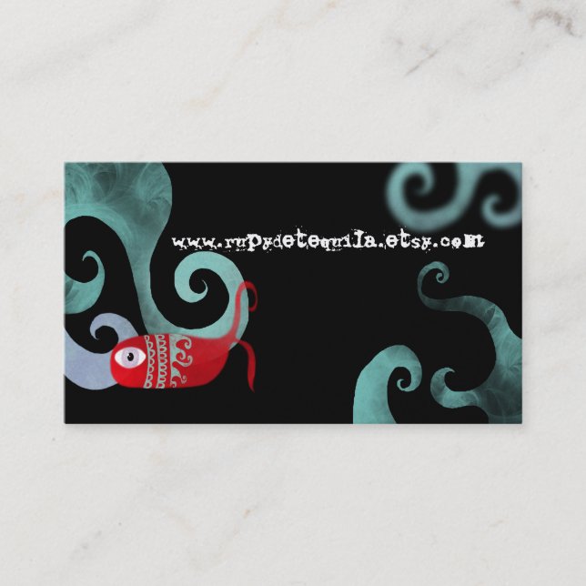 Whale red elegance sea waves gold business card (Front)