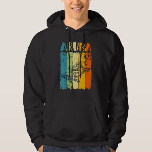 Whale Retro Aruba Caribe Theme Family Vacation Hoodie