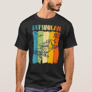 Whale Retro Dominican Republic Theme Family Vacati T-Shirt