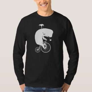 Whale Rider White on Penny Farthing Bike T-Shirt