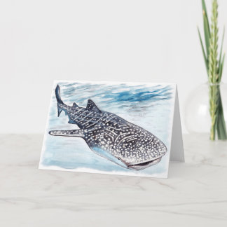 Whale Shark Artwork Blank Greeting Card
