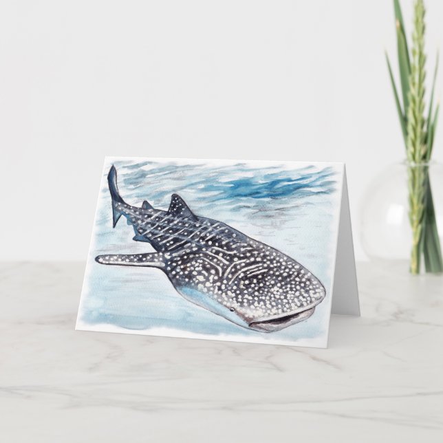 Whale Shark Artwork Blank Greeting Card (Front)