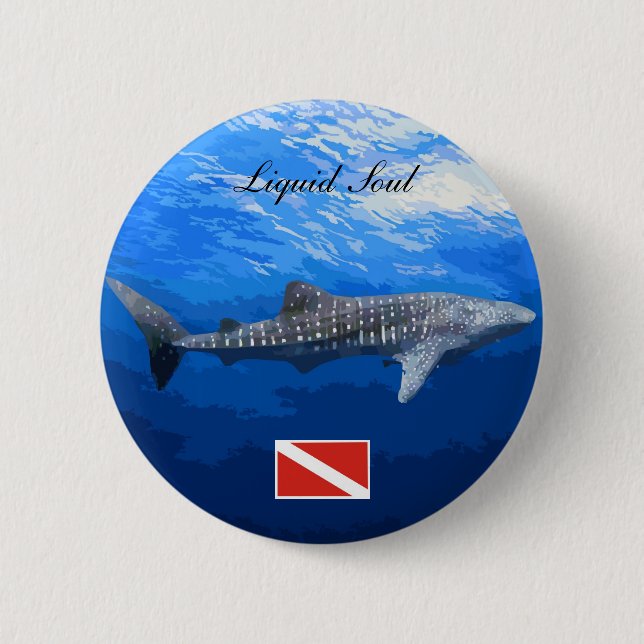 Whale Shark Boton 6 Cm Round Badge (Front)
