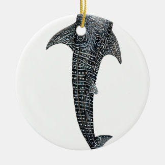 Whale shark ceramic tree decoration