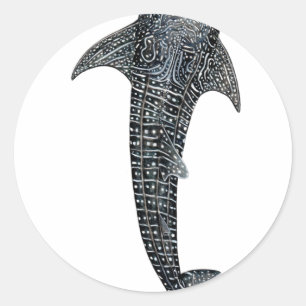 Whale shark classic round sticker