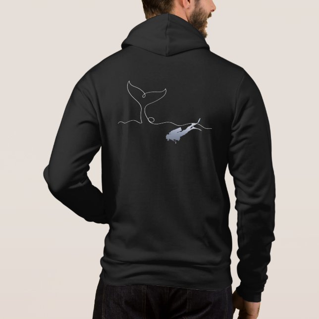 Whale Shark, Diver Hoodie (Back)
