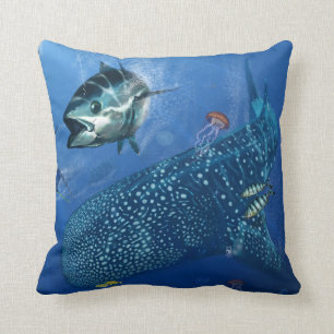 Whale Shark in the deep Cussion Cushion