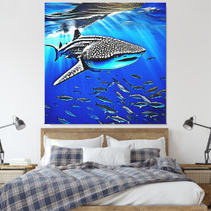 Whale Shark Majesty Design Canvas Print