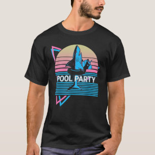 Whale Shark Retro Pool Party T-Shirt