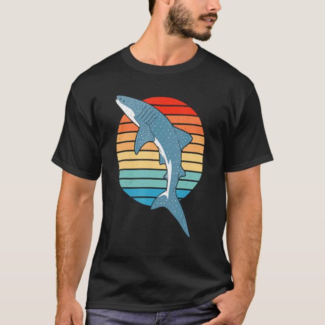 Whale Shark Retro Sunset T-Shirt (Front)