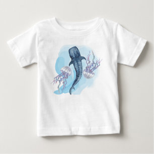 Whale Shark. Watercolor Baby T-Shirt