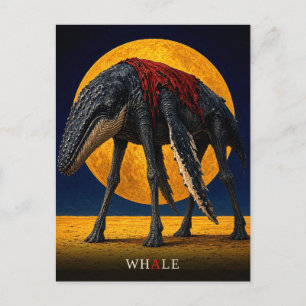 Whale Short Cape gothic Surreal Postcard