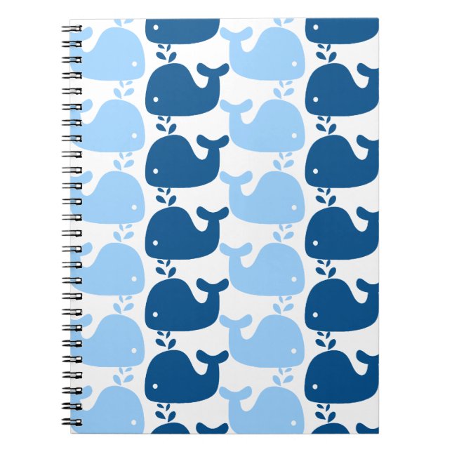 Whale Silhouette Print Notebook (Front)