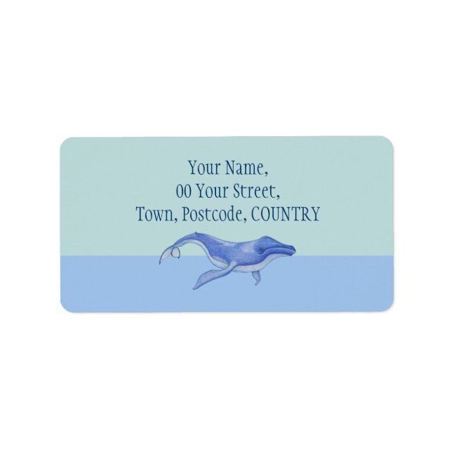 Whale solo Address Label (Front)