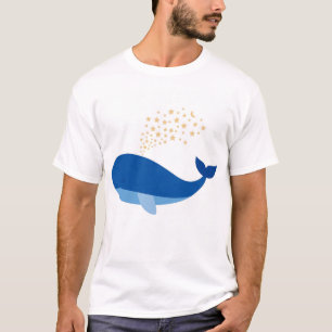 Whale Spouting Stars and Moon T-Shirt