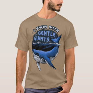 Whale swimming diving gift for scuba diver T-Shirt