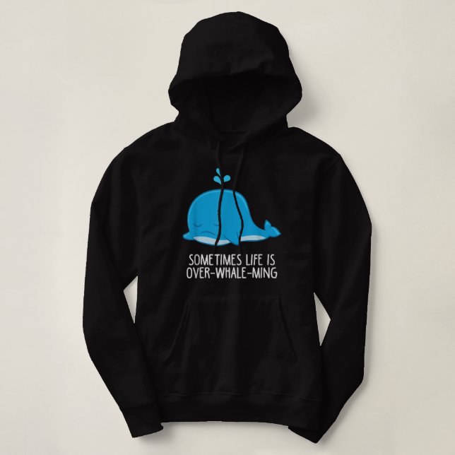 Whale Tail in Waves Orca Ocean T-Shirt Hoodie (Design Front)