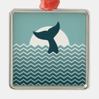 Whale Tail Metal Tree Decoration