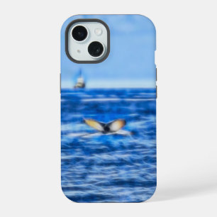 Whale Tail Nautical Ship Blue Ocean iPhone 15 Case
