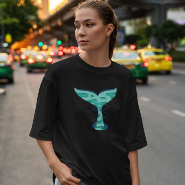 Whale Tail Papercut T-Shirt (Creator Uploaded)