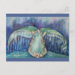whale tail postcard