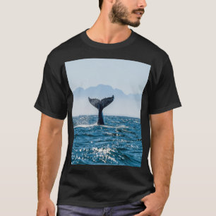 Whale Tail Seascape: Dramatic Water. T-Shirt