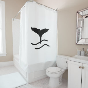 Whale Tail Shower Curtain