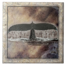 Whale Tail Tile Large (6" X 6") Ceramic Photo Tile