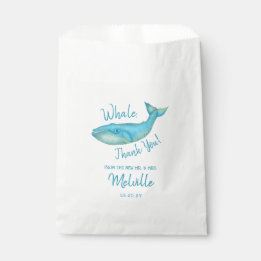 Whale Thank You Nautical Beach Ocean Wedding Favour Bags