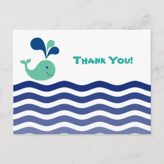 Whale Thank You Postcard