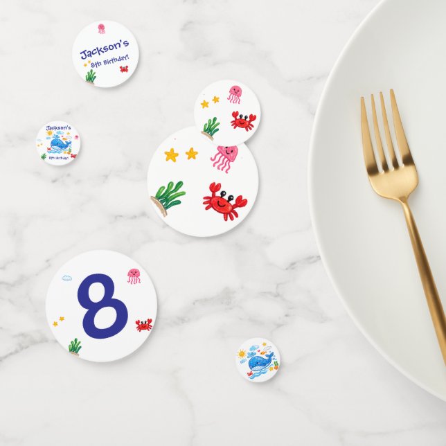 Whale Theme Summer Kids Birthday Party Confetti (Group)