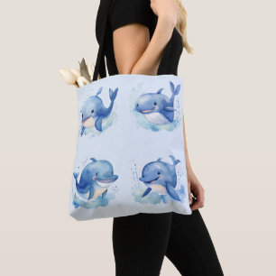 Whale tote bag