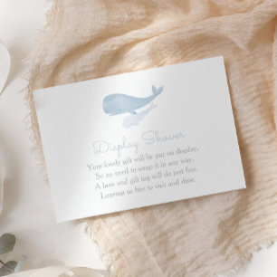 Whale Under the Sea Baby Shower Display Shower Enclosure Card