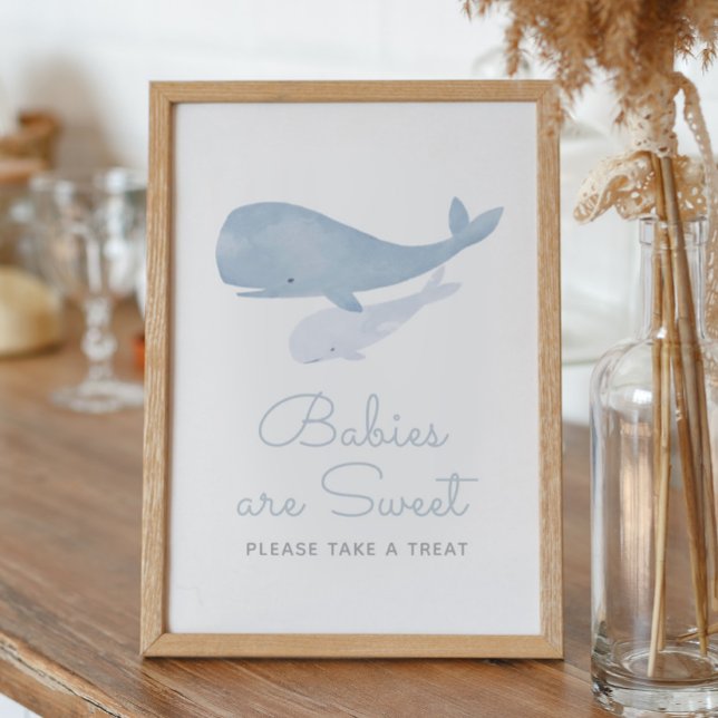 Whale Under the Sea Baby Shower Sweet Treats Sign (Creator Uploaded)