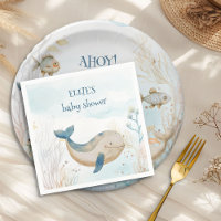 Whale Under the Sea Boy Baby Shower