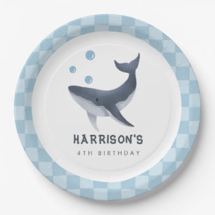 Whale Under The Sea Ocean Thank You Favor Paper Plate