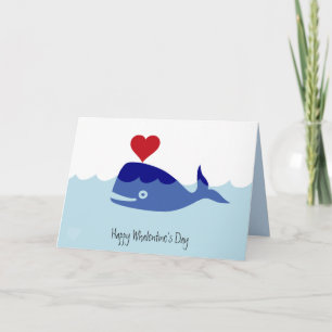 Whale Valentine's Day Card