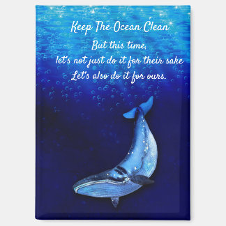 Whale Vertical Motion Scene To Down In Ocean Depth Magnet