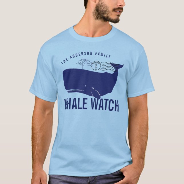 Whale Watch Family Name T-Shirt (Front)