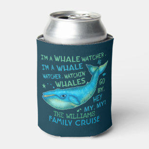 Whale Watching Family Vacation Cruise Personalised Can Cooler