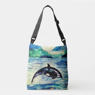 Whale watercolor drawing Tote Bag