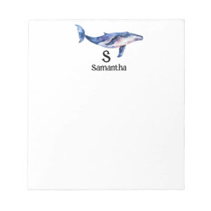 Whale Watercolor Notepad