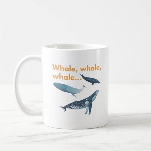 Whale, whale ,whale coffee mug (Left)