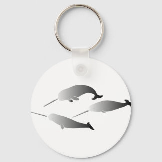 whale whales narwal narwhale unicorn scuba diving key ring