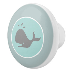 Whale Whales Ocean Mammals  Ceramic Knob