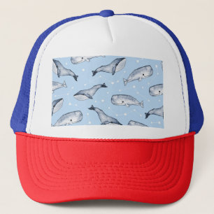 Whale Wonders: Watercolor Starry Sky Trucker Hat