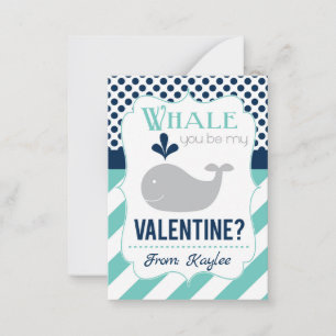 Whale You Be My Valentine Card