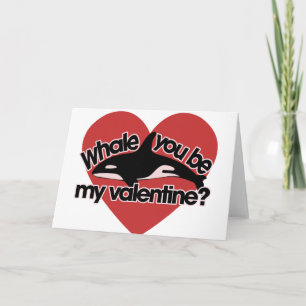 Whale you be my Valentine Holiday Card