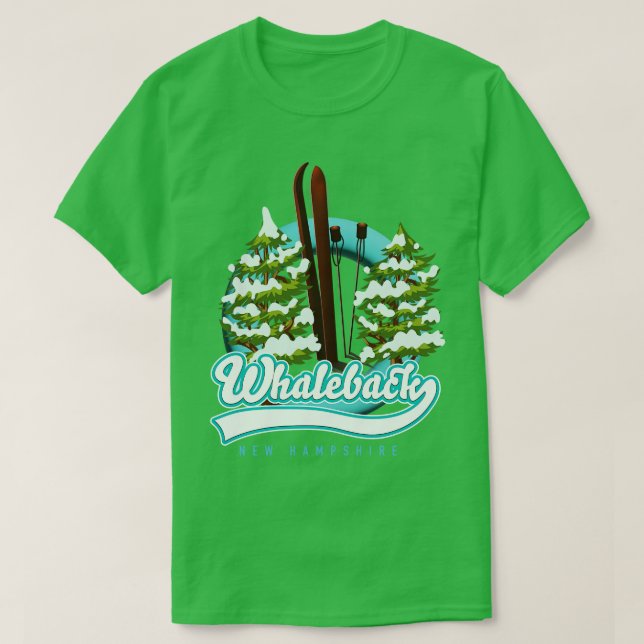 Whaleback New Hampshire retro ski T-Shirt (Design Front)